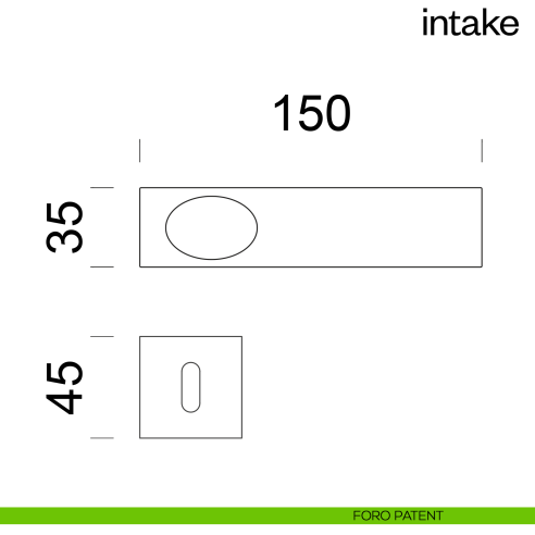 Maniglia per porta Intake dnd Handles foro patent