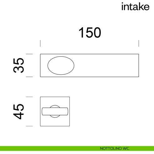 Maniglia per porta Intake dnd Handles nottolino wc