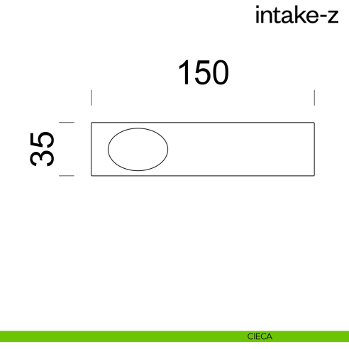 Maniglia per porta Intake-Z dnd Handles cieca
