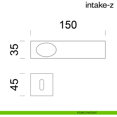 Maniglia per porta Intake-Z dnd Handles foro patent