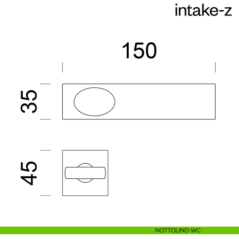 Maniglia per porta Intake-Z dnd Handles nottolino wc