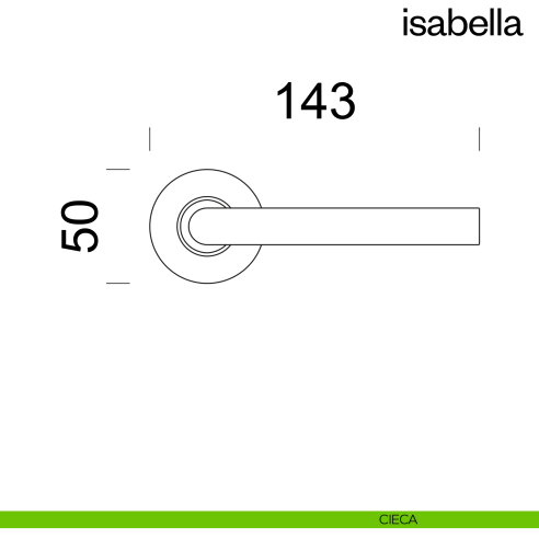 Maniglia per porta Isabella dnd Handles con rosetta fine cieca