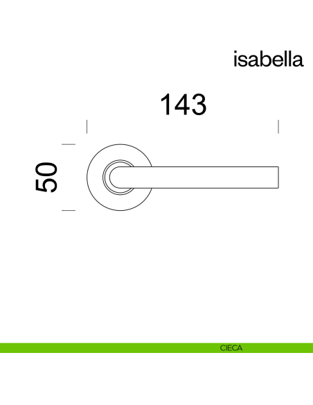 Maniglia per porta Isabella dnd Handles con rosetta fine cieca