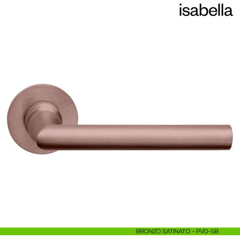 Maniglia per porta Isabella dnd Handles con rosetta fine bronzo satinato