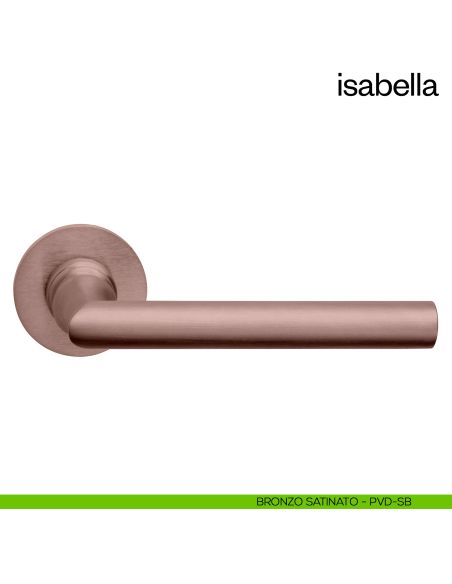 Maniglia per porta Isabella dnd Handles con rosetta fine bronzo satinato