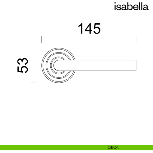 Maniglia per porta Isabella dnd Handles con rosetta artistica cieca