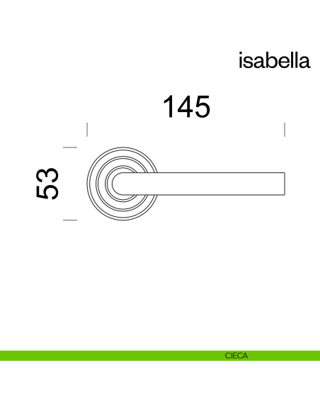 Maniglia per porta Isabella dnd Handles con rosetta artistica cieca