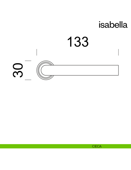 Maniglia per porta Isabella dnd handles con rosetta minimale Unico cieca