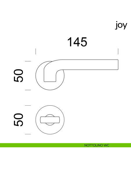 Maniglia per porta Joy dnd Handles nottolino wc