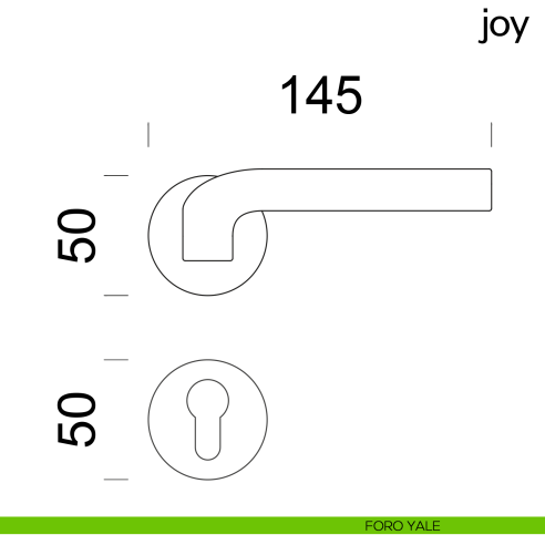 Maniglia per porta Joy dnd Handles foro yale