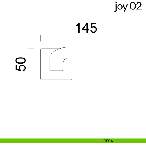 Maniglia per porta Joy 02 dnd Handles cieca