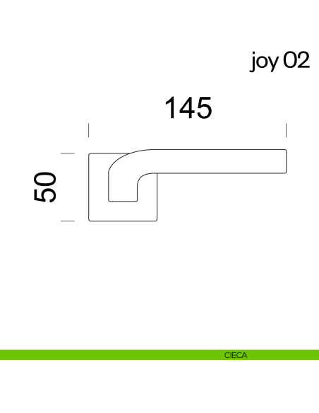 Maniglia per porta Joy 02 dnd Handles cieca