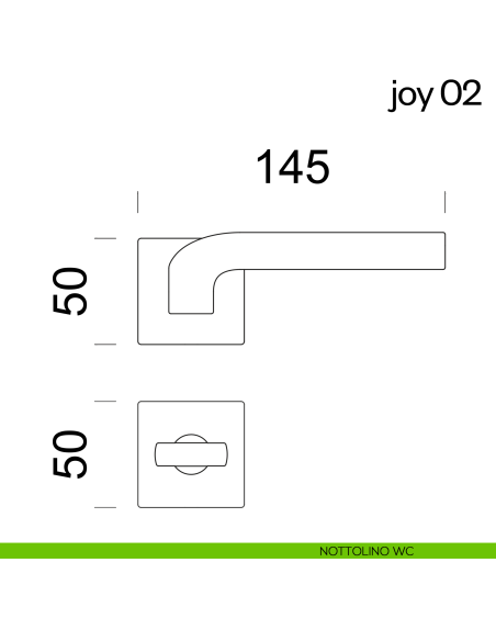 Maniglia per porta Joy 02 dnd Handles nottolino wc