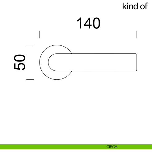 Maniglia per porta Kind of dnd Handles cieca