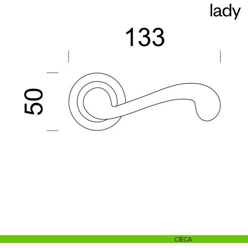 Maniglia per porta Lady dnd Handles cieca