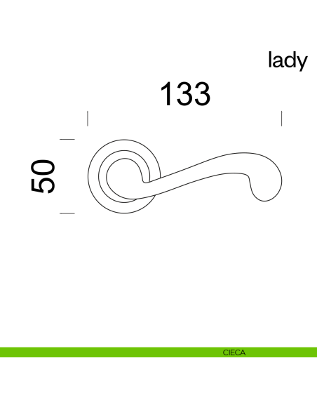 Maniglia per porta Lady dnd Handles cieca