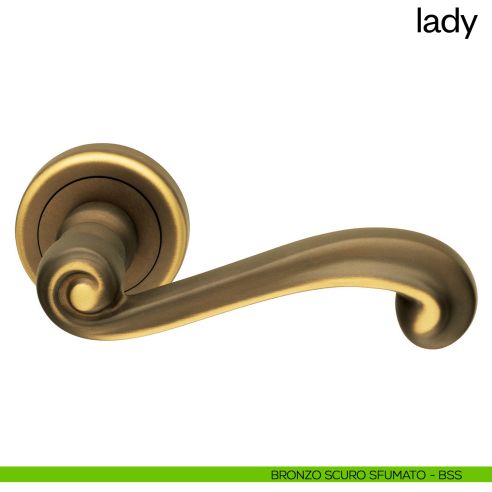 Maniglia per porta Lady dnd Handles bronzo scuro sfumato