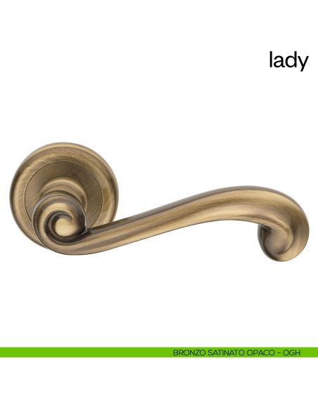 Maniglia per porta Lady dnd Handles bronzo satinato opaco