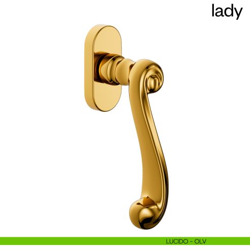 Maniglia per finestra martellina DK Lady dnd Handles lucido