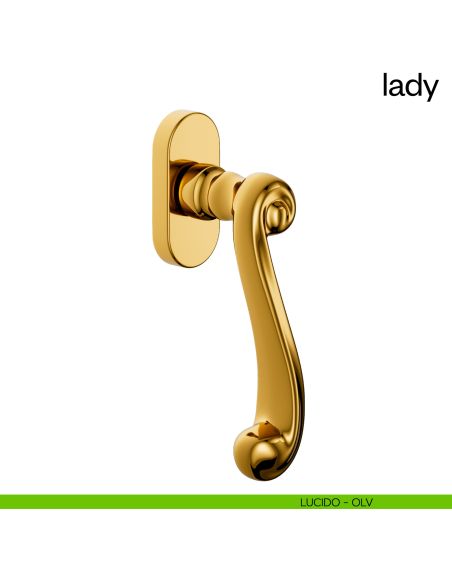 Maniglia per finestra martellina DK Lady dnd Handles lucido