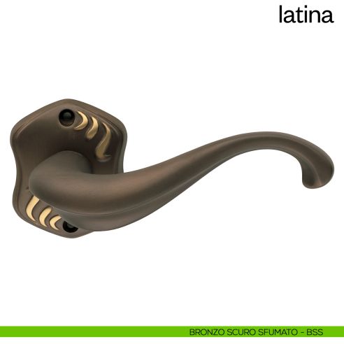 Maniglia per porta Latina dnd Handles bronzo scuro sfumato