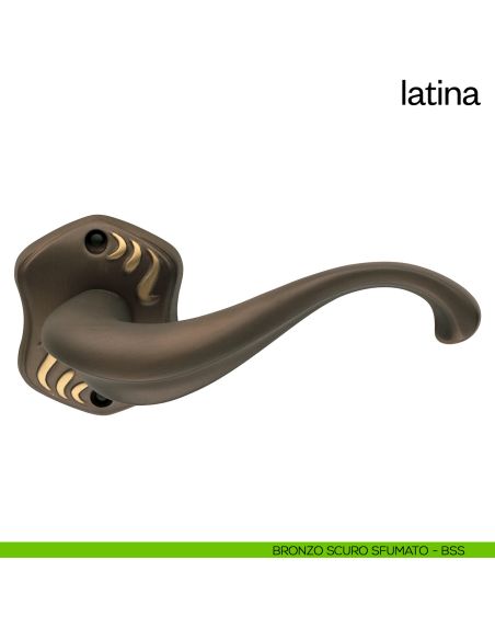 Maniglia per porta Latina dnd Handles bronzo scuro sfumato