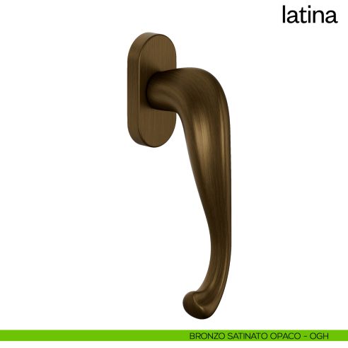 Maniglia per finestra martellina DK Latina dnd Handles bronzo satinato opaco