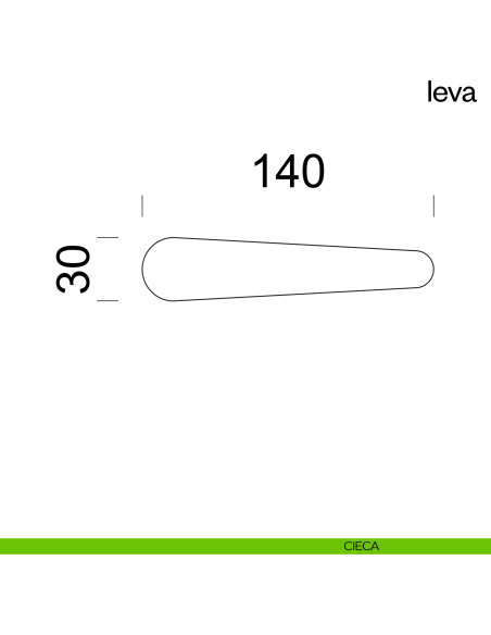 Maniglia per porta Leva dnd Handles con rosetta minimale cieca