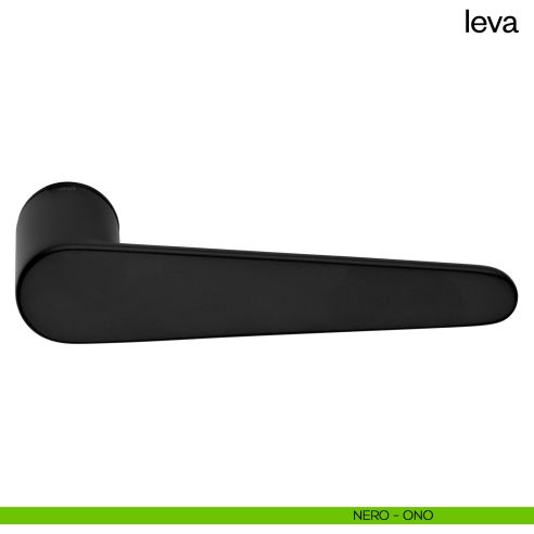 Maniglia per porta Leva dnd Handles con rosetta minimale nero