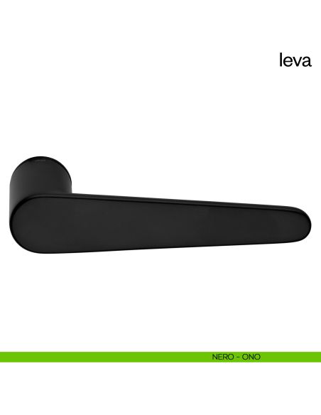 Maniglia per porta Leva dnd Handles con rosetta minimale nero