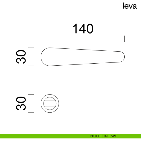 Maniglia per porta Leva dnd Handles con rosetta minimale nottolino wc