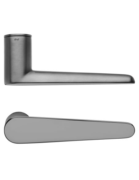 Maniglia per porta Leva Mirror dnd Handles con rosetta minimale