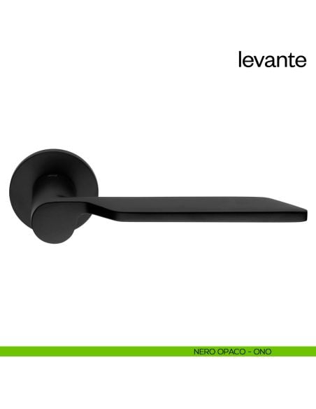 Maniglia per porta Levante dnd handles con rosetta fine nero