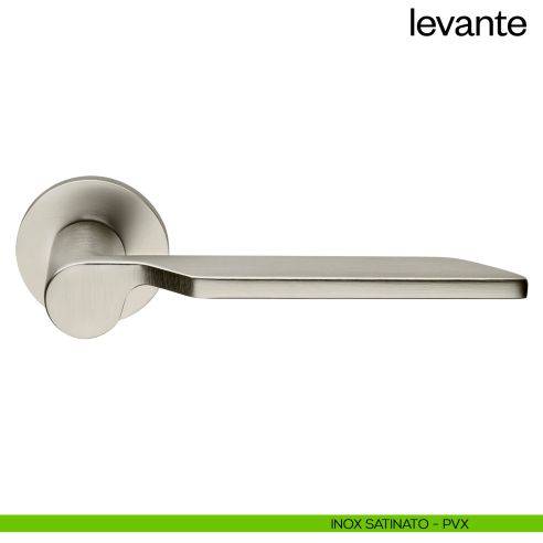 Maniglia per porta Levante dnd handles con rosetta fine PVD inox