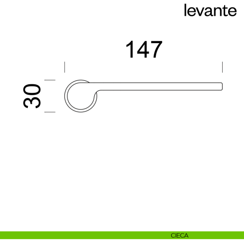 Maniglia per porta Levante dnd handles con rosetta minimale Unico cieca