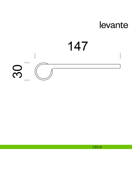 Maniglia per porta Levante dnd handles con rosetta minimale Unico cieca