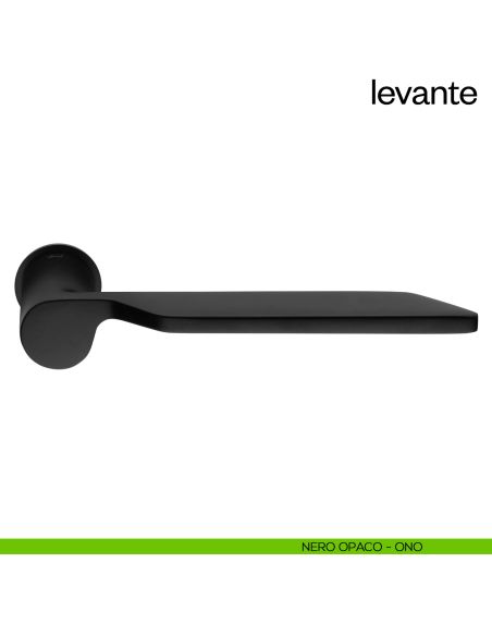 Maniglia per porta Levante dnd handles con rosetta minimale Unico nero