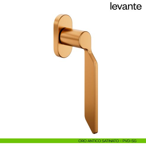 Maniglia per finestra martellina DK Levante dnd Handles oro antico satinato