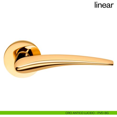 Maniglia per porta Linear dnd Handles oro antico lucido