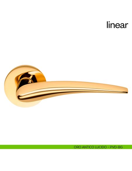 Maniglia per porta Linear dnd Handles oro antico lucido