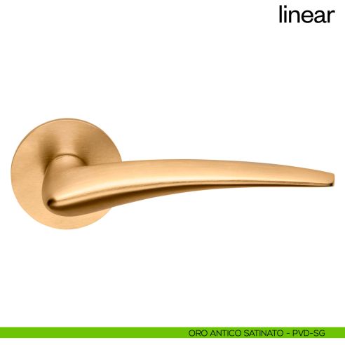 Maniglia per porta Linear dnd Handles oro antico satinato