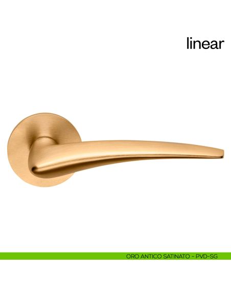 Maniglia per porta Linear dnd Handles oro antico satinato