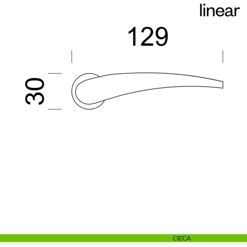 Maniglia per porta Linear dnd Handles con rosetta minimale Unico cieca