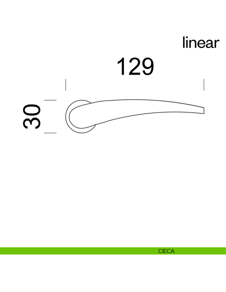 Maniglia per porta Linear dnd Handles con rosetta minimale Unico cieca
