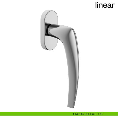 Maniglia per finestra martellina DK Linear dnd cromo lucido