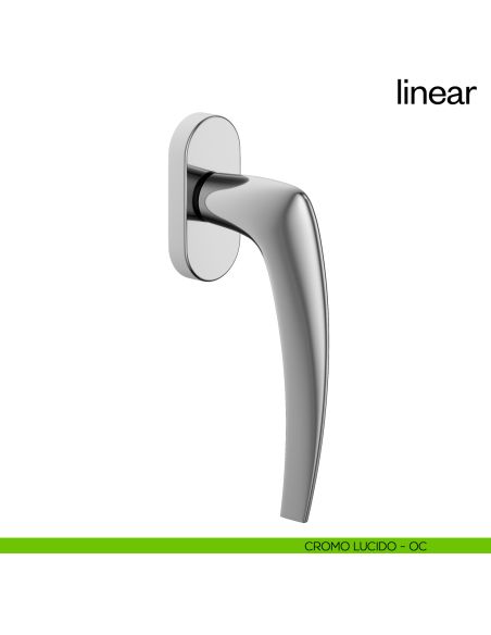 Maniglia per finestra martellina DK Linear dnd cromo lucido