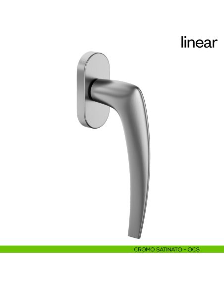 Maniglia per finestra martellina DK Linear dnd cromo satinato