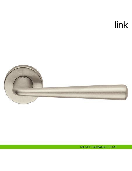 Maniglia per porta Link dnd Handles nickel satinato