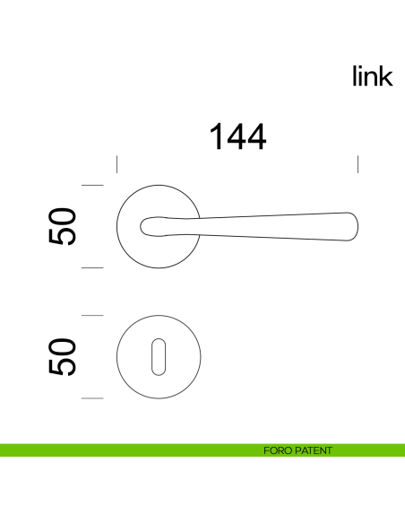 Maniglia per porta Link dnd Handles foro patent