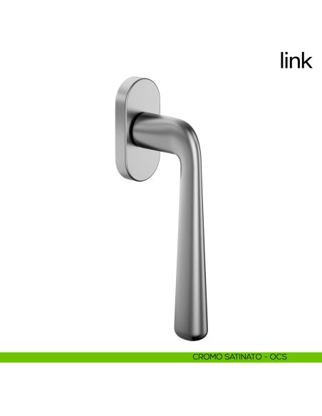 Maniglia per finestra martellina DK Link dnd Handles cromo satinato